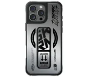 Etui i futerały do telefonów - Skinarma Magnetic Charging Grip Stand do iPhone 16 Pro Srebrny - miniaturka - grafika 1