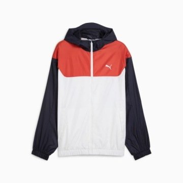 Kurtka wiatrówka męska Puma Ess Uv Relaxed Windbreaker biała 68462602 r L