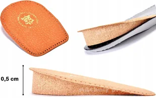 36/41 DAMSKIE BRĄZOWE PODPIĘTKI KORKOWE SKÓRZANE PODWYŻSZAJĄCE 0,5 CM + 5MM - Akcesoria obuwnicze 36/41 DAMSKIE BRĄZOWE PODPIĘTKI KORKOWE SKÓRZANE PODWYŻSZAJĄCE 0,5 CM + 5MM - Akcesoria obuwnicze - miniaturka - grafika 1