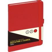 KW Trade notatnik z gumką w kratkę, format A5, 80 kartek, czerwony