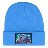 Czapki damskie - CZAPKA ZIMOWA CIEPŁA NIEBIESKA DZIECIĘCA Z MOTYWEM STUMBLE & WIN MIX WZORÓW - miniaturka - grafika 1