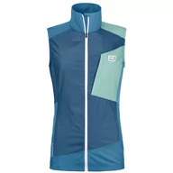 Kurtki i kamizelki sportowe damskie - Kamizelka damska Ortovox Windbreaker Vest W Rozmiar: S / Kolor: niebieski - miniaturka - grafika 1