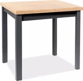 Stoły - STÓŁ ADAM DĄB ARTISAN / CZARNY 80X80 - miniaturka - grafika 1