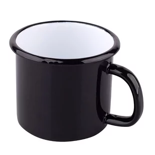 Lumarko Kubek Emaliowany 0,45l Śr.9cm Wys.9cm Czarny - Kubki - miniaturka - grafika 3