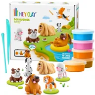 Masy plastyczne - Hey Clay Psi przyjaciele, PSY Masa plastyczna do zabawy + akcesoria, ciastolina, 15 kolorów - miniaturka - grafika 1
