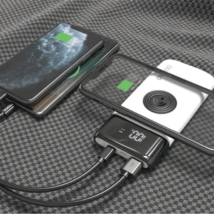 Dudao power bank 10000 mAh Power Delivery Quick Charge 3.0 ładowarka bezprzewodowa Qi 10 W czarny (K13Pro) - Ładowarki do telefonów - miniaturka - grafika 6