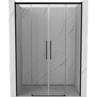 Ścianki i drzwi prysznicowe - Mexen Rox drzwi prysznicowe rozsuwane 160 cm, transparent, czarne - 8C2-160-002-70-00 - miniaturka - grafika 1