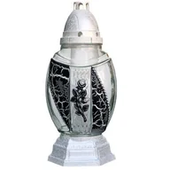 Lampiony i znicze - Znicz szklany 29,5 cm Z-32 biały - miniaturka - grafika 1