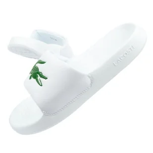 Klapki Lacoste Serve Slide W 02082 białe - Klapki i japonki damskie - miniaturka - grafika 1