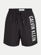 Spodenki damskie - Calvin Klein Swimwear Szorty kąpielowe KV0KV00053 Czarny Regular Fit - miniaturka - grafika 1