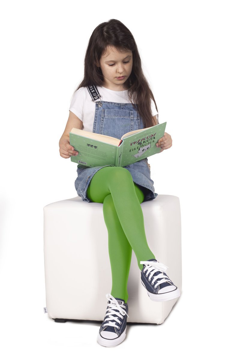 Rajstopy dziecięce mikrofibra gładkie zielone 40 DEN 140-146 YOCLUB