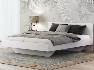 Łóżko lewitujące 160x200 z płyty meblowej kolor biały DM2 - Łóżka Łóżko lewitujące 160x200 z płyty meblowej kolor biały DM2 - Łóżka - miniaturka - grafika 1