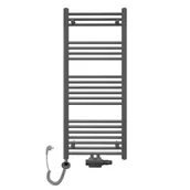 Grzejniki łazienkowe - Rebison Grzejnik łazienkowy wodno-elektryczny TRM 1200 antracyt, Zestaw termostatyczny - Zestaw antracytowy, Grzałka elektryczna - Antracyt 600 w, Szerokość - - miniaturka - grafika 1