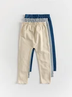 Spodenki dla niemowląt - Reserved - Bawełniane legginsy 3 pack - granatowy - miniaturka - grafika 1