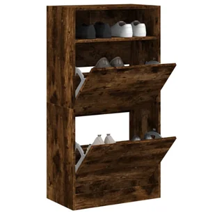 Szafka na buty dąb wędzony 60x34x116 cm materiał drewnopochodny - Szafki na buty - miniaturka - grafika 1