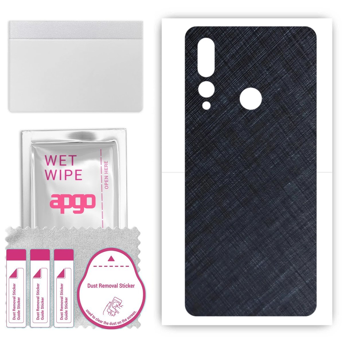 Folia naklejka skórka strukturalna na TYŁ do HTC Wildfire X - Tytan Niebieski - apgo SKINS