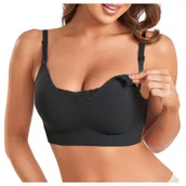 Biustonosze ciążowe - Biustonosz ciążowy stanik bezszwowy do karmienia - czarny - XL - miniaturka - grafika 1