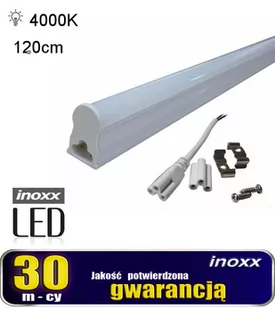 Świetlówka led liniowa t5 120cm 18w neutralna 4000k lampa natynkowa zintegrowana z oprawą - Świetlówki - miniaturka - grafika 1