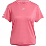 Koszulki i topy damskie - Koszulka damska adidas Aeroready Train Essentials 3-Stripes Tee różowa HZ56 - miniaturka - grafika 1