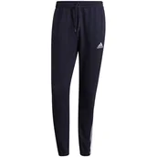 Spodnie damskie - Spodnie męskie adidas Essentials Tapered Elastic Cuff 3 Stripes Pant granatowe GK8830-S - Adidas - miniaturka - grafika 1