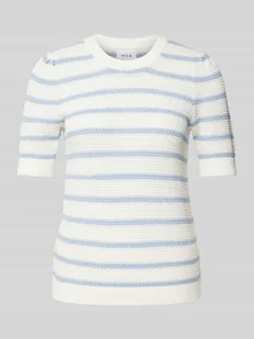 Sweter z dzianiny z prążkowanymi wykończeniami model ‘DALO’ - Swetry damskie - miniaturka - grafika 1