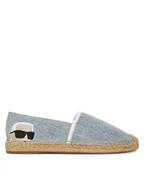 Espadryle damskie - KARL LAGERFELD Espadryle KL80111 Niebieski - miniaturka - grafika 1