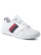 Sneakersy damskie - TOMMY HILFIGER Sneakersy Lightweight Leather Sneaker FW0FW04261 Biały - miniaturka - grafika 1