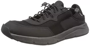 Trampki męskie - Clarks Męskie tenisówki Davis Low, Black Combi - 45 EU - grafika 1