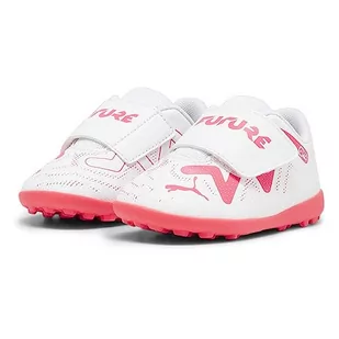 PUMA Future Play TT V Inf, buty piłkarskie Unisex-dzieci i chłopców, Puma White Fire Orchid, 41 EU - Piłka nożna - miniaturka - grafika 1
