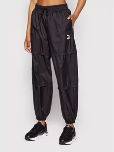 Puma Spodnie dresowe Crystal Galaxy 533597 Czarny Relaxed Fit - Spodnie sportowe damskie - miniaturka - grafika 1