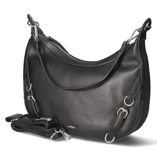 Rieker Damska torba na ramię H1014, czarna, czarny