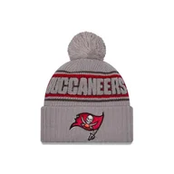 Czapki damskie - New Era Tampa Bay Buccaneers NFL 2024 Sideline Sport Knit Szary Czapka z Pomponem - One-Size - miniaturka - grafika 1