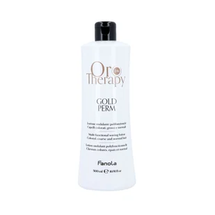 FANOLA ORO THERAPY GOLD PERM Wielofunkcyjny płyn do ondulacji włosów farbowanych grubych i normalnych 500ml - Kosmetyki do stylizacji włosów - miniaturka - grafika 1