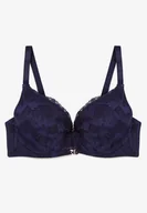 Biustonosze - Granatowy Biustonosz z Koronką i Metaliczną Ozdobą Valzedia - Born2be - miniaturka - grafika 1