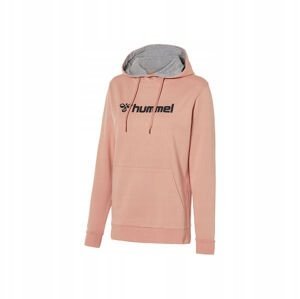 Bluza damska z kapturem z bawełną S Różowy Hummel