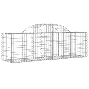 vidaXL Kosze gabionowe, 8 szt., 200x50x60/80 cm, galwanizowane żelazo - Ogrodzenia - miniaturka - grafika 4