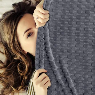 Koc 70 x 160 Flanelowy Design Cindy6 Stal - Koce - miniaturka - grafika 8