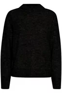 Swetry damskie - ICHI Sweter damski, 194008/Black, XXL - miniaturka - grafika 1