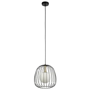 Lampa wisząca Bell 40726 Sigma druciana jadalniana czarna złota - Lampy sufitowe - miniaturka - grafika 1