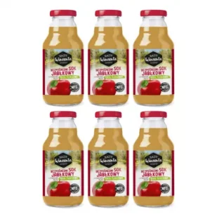 Sady Wincenta Sok 100% jabłkowy naturalnie mętny tłoczony NFC Zestaw 6 x 330 ml - Soki i napoje niegazowane - miniaturka - grafika 1