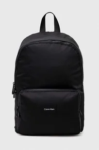 Calvin Klein plecak męski kolor czarny duży gładki - Plecaki - miniaturka - grafika 1
