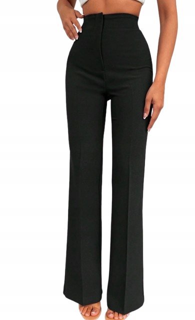 SHEIN SPODNIE DAMSKIE CZARNE ELEGANCKIE DŁUGIE S 1DB