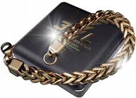 Bransolety męskie - ZŁOTA BRANSOLETKA MĘSKA SPLOT BIZANTYJSKI ORYGINAŁ - miniaturka - grafika 1