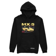 Odzież do sportów motorowych - Czarna bluza z kapturem MAZDA MIATA MX5-L - miniaturka - grafika 1