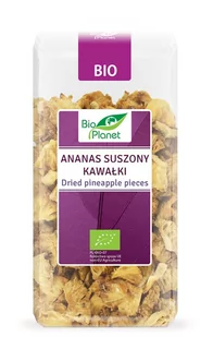Bio Planet Ananas Suszony Kawałki BIO 100g - - Owoce świeże i suszone - miniaturka - grafika 1