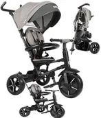 Rowerki trójkołowe - Rowerek Trójkołowy dla niemowląt SPACERÓWKA Qplay Rower wózek dziecięcy 3 koła SZARY - miniaturka - grafika 1