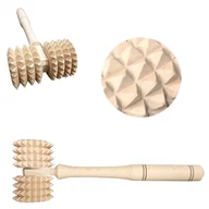 Masażery - Masażer drewniany do ciała rolka z rączką - miniaturka - grafika 1