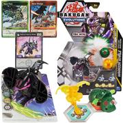 Figurki dla dzieci - Bakugan Evolutions Platinum Power Up Warrior Whale + 3 figurki i karty - miniaturka - grafika 1