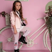 Rajstopy dziecięce - Dziecięce rajstopy z doszytą aplikacją 40 DEN Knittex Quinn Białe - miniaturka - grafika 1