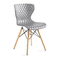 Krzesła - UniqueMeble Krzesło do jadalni, salonu, open, szary - miniaturka - grafika 1